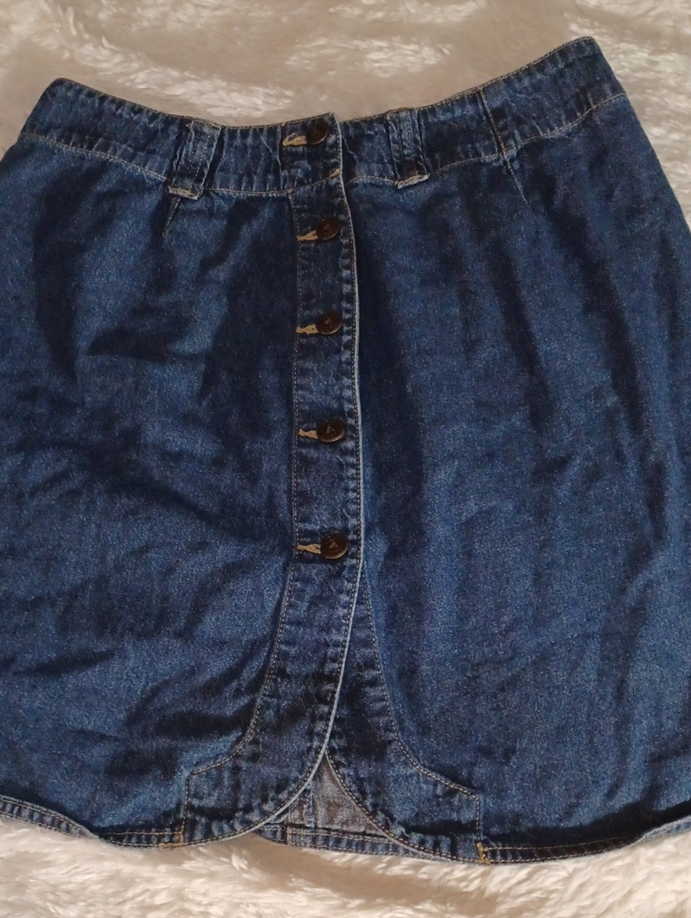 Liz Wear Button Down Jean Skirt Sz 12